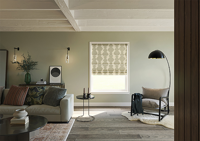 Construct, Burnt Sugar - Twist&Fit Roman Blind - Image 8